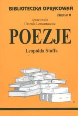 Okładka książki Biblioteczka opracowań nr 071 Poezjie L.Staffa