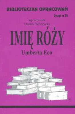 Okładka książki Biblioteczka opracowań nr 093 Imię Róży