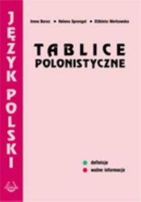 Tablice Polonistyczne PODKOWA. Autor: Irena Boruc. SmakLiter.pl Okładka książki Tablice Polonistyczne PODKOWA