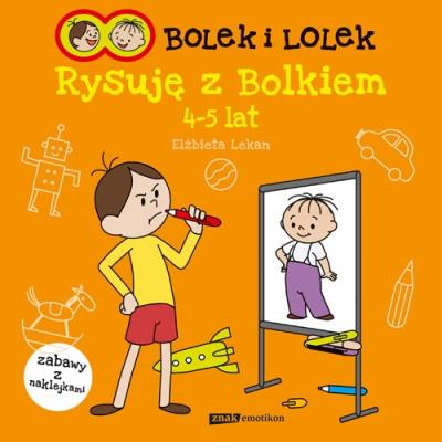 Bolek i Lolek. Rysuję z Bolkiem. Autor: Lekan Elżbieta. SmakLiter.pl Okładka książki Bolek i Lolek. Rysuję z Bolkiem