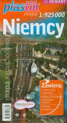 Okładka książki Niemcy plastic mapa samochodowa 1:925 000