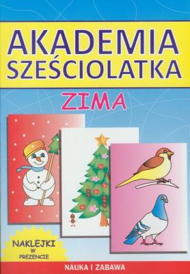 Akademia sześciolatka. Zima. Autor: Guzowska Beata. SmakLiter.pl Okładka książki Akademia sześciolatka. Zima