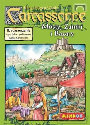 Carcassonne 8 - Mosty, zamki i bazary (dodatek). Autor: Klaus-Jürgen Wrede. SmakLiter.pl Okładka książki Carcassonne 8 - Mosty, zamki i bazary (dodatek)