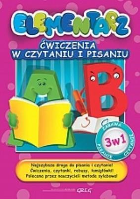 Elementarz - Ćwiczenia w czytaniu i pisaniu Greg. Autor: Marta Kurdziel. SmakLiter.pl Okładka książki Elementarz - Ćwiczenia w czytaniu i pisaniu Greg