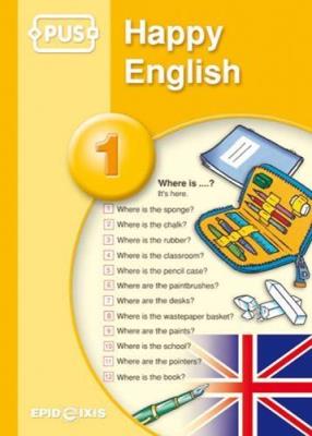 PUS Happy English 1. Autor: Bogusława Beata Kaczmarek (red.). SmakLiter.pl Okładka książki PUS Happy English 1