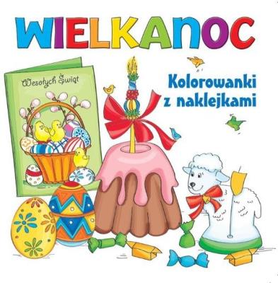 Okładka książki Kolorowanki z naklejkami. Wielkanoc