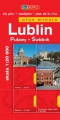 Lublin. Puławy. Świdnik. Plan miasta w skali 1:20 000. Autor: Opracowanie zbiorowe. SmakLiter.pl Okładka książki Lublin. Puławy. Świdnik. Plan miasta w skali 1:20 000