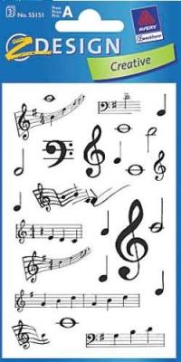 Okładka książki Naklejki papierowe. Nuty