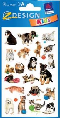 Okładka książki Naklejki papierowe - pieski kotki