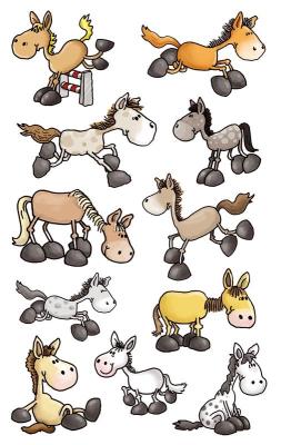 Okładka książki Naklejki papierowe - Koniki