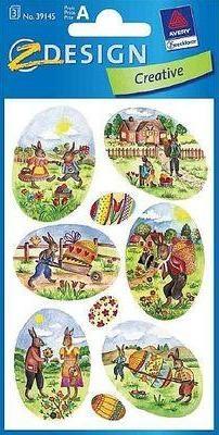 Okładka książki Naklejki Wielkanocne papierowe - Jajka