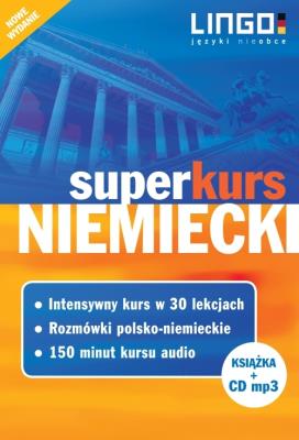 Niemiecki. Superkurs + CD. Autor: Dominik Piotr, Sielecki Tomasz. SmakLiter.pl Okładka książki Niemiecki. Superkurs + CD