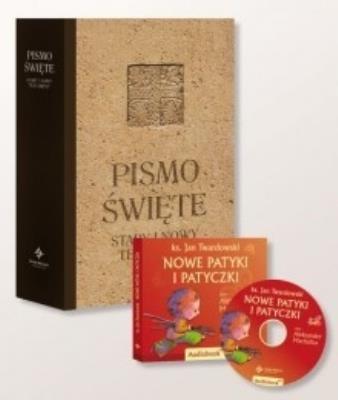 Okładka książki Pismo Święte ST i NT wielkie beż + audiobook