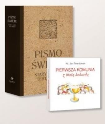 Pismo Święte ST i NT wielkie beż + I Komunia.... Autor: praca zbiorowa. SmakLiter.pl Okładka książki Pismo Święte ST i NT wielkie beż + I Komunia...