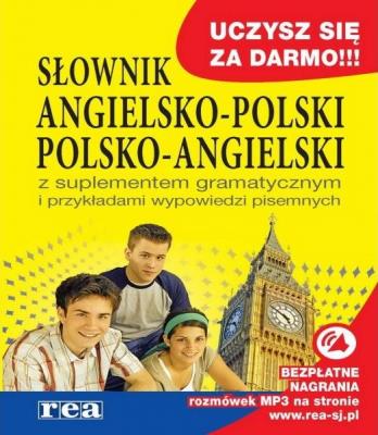 Słownik ang-pol, pol-ang z supl. gram. REA. Autor: prca zbiorowa. SmakLiter.pl Okładka książki Słownik ang-pol, pol-ang z supl. gram. REA
