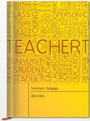 Terminarz Pedagoga 2013/14 żółty. Autor: T-150F-02. SmakLiter.pl Okładka książki Terminarz Pedagoga 2013/14 żółty