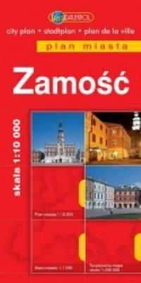 Zamość. Plan miasta 1:10 500. Autor: Opracowanie zbiorowe. SmakLiter.pl Okładka książki Zamość. Plan miasta 1:10 500