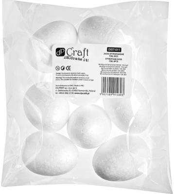 Jajka styropianowe 7 cm 8 szt. Wydawca: DP CRAFT. SmakLiter.pl Opakowanie Jajka styropianowe 7 cm 8 szt