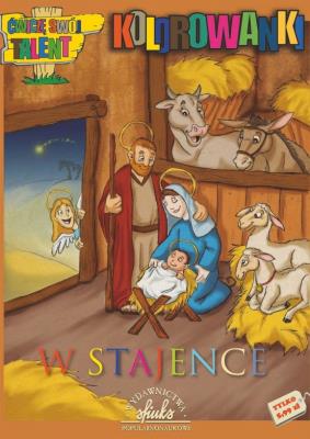 Kolorowanki-W stajence. Autor: Sadowska Beata. SmakLiter.pl Okładka książki Kolorowanki-W stajence