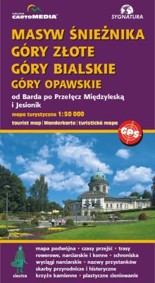 Masyw Śnieżnika Góry Złote Bialskie Opawskie. Autor: Gogoc Andrzej, Siwicki Michał. SmakLiter.pl Okładka książki Masyw Śnieżnika Góry Złote Bialskie Opawskie