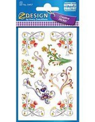 Okładka książki Naklejki tłoczone złote kwiatki