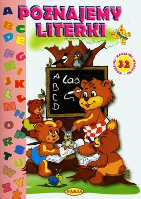 Okładka książki Poznajemy literki - 32 naklejki Pasja