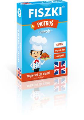 Angielski. Fiszki + Gra Piotruś - zawody. Autor: Opracowanie zbiorowe. SmakLiter.pl Okładka książki Angielski. Fiszki + Gra Piotruś - zawody