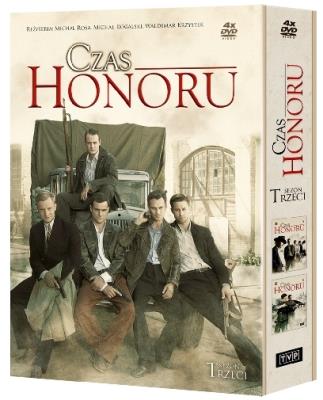 Czas honoru sezon 3 - DVD. Autor: Maciej Zakościelny, Maja Ostaszewska, Karolina Golemo. SmakLiter.pl Okładka książki Czas honoru sezon 3 - DVD
