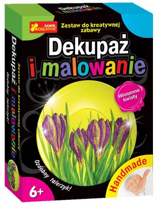 Opakowanie Handmade - Dekupaż i malowanie. Wiosenne kwiaty