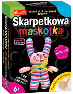Opakowanie Handmade - Skarpetkowa maskotka. Króliczek