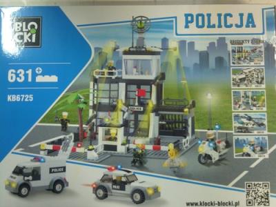 Okładka książki Klocki Blocki Policja Komenda 631 elementów