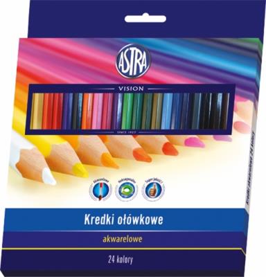 Okładka książki KREDKI OLOWKOWE AKWARELOWE 24 KOLORY