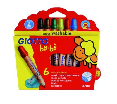 Kredki ołówkowe Giotto BeBe 6 kolorów. Autor: Fila Polska. SmakLiter.pl Okładka książki Kredki ołówkowe Giotto BeBe 6 kolorów
