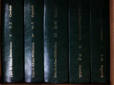 Listy Do Adama Mickiewicza Tom I-V. Autor: Opracowanie zbiorowe. SmakLiter.pl Okładka książki Listy Do Adama Mickiewicza Tom I-V