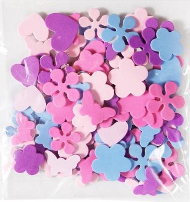 Okładka książki Naklejki z pianki serca kwiaty motyle 100szt