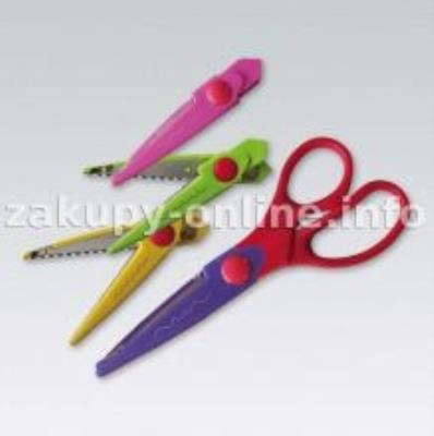 Okładka książki Nożyczki szkolne Titanum dekoracyjne 3 ostrza