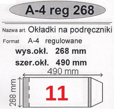 Okładka książki Okładka na podr A4 regulowana nr 11 (50szt) NARNIA