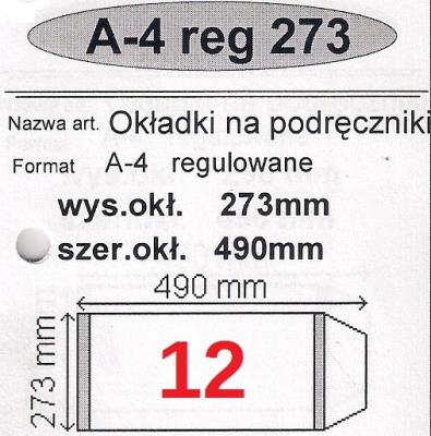 Okładka książki Okładka na podr A4 regulowana nr 12 (25szt) NARNIA