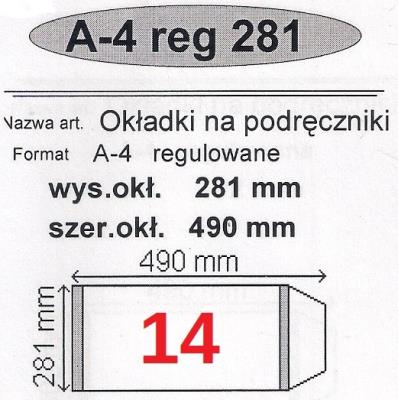 Okładka książki Okładka na podr A4 regulowana nr 14 (50szt) NARNIA