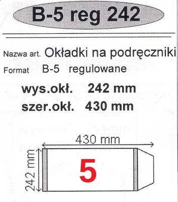 Okładka książki Okładka na podr B5 regulowana nr 5 (50szt) NARNIA