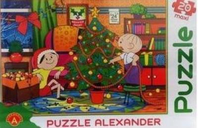 Okładka książki Puzzle maxi Bolek i Lolek Boże Narodzenie 20 ALEX