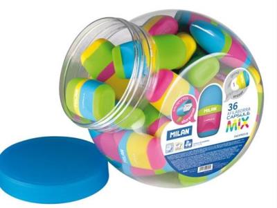 Okładka książki Temperówka z gumką Capsula  (36 szt w małym słoju)