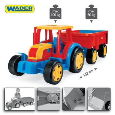 Gigant Traktor z przyczepą. Wydawca: Wader. SmakLiter.pl Opakowanie Gigant Traktor z przyczepą