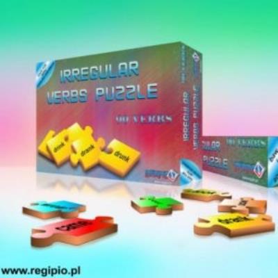 Gra - Ireegular verbs puzzle REGIPIO. Wydawca: Regipio. SmakLiter.pl Opakowanie Gra - Ireegular verbs puzzle REGIPIO