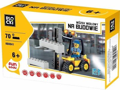 Okładka książki Klocki Blocki Na budowie Wózek widłowy 70 elementów
