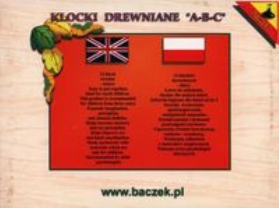 Klocki drewniane A,B,C. Wydawca: Tupiko. SmakLiter.pl Opakowanie Klocki drewniane A,B,C