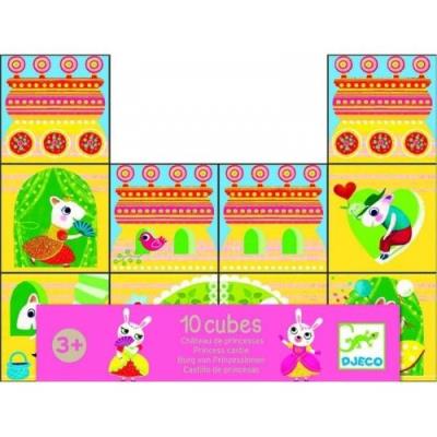 Klocki tekturowe Zamek księżniczki. Wydawca: Djeco. SmakLiter.pl Opakowanie Klocki tekturowe Zamek księżniczki