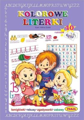 Kolorowe Literki. Autor: Halina Gołek. SmakLiter.pl Okładka książki Kolorowe Literki