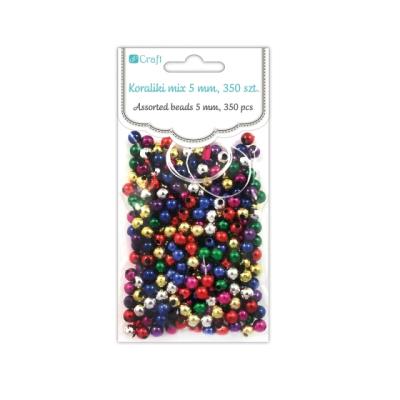 Okładka książki KORALIKI MIX 5 MM 350 SZT METALICZNE