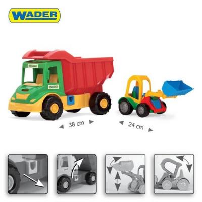 Multi Truck ze Spychaczem Buggy. Wydawca: Wader. SmakLiter.pl Opakowanie Multi Truck ze Spychaczem Buggy